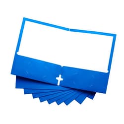ACTIVITYya 10 Pack Two Pocket Folders, Light Blue, Strong Thick Paper Folders, for Letter Size, by ACTIVITYya