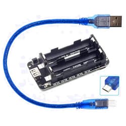 WWZMDiB 18650 Battery Shield Micro USB 5V/3A 3V/1A Power Bank Battery Charging Module for Raspberry Pi and Arduino ESP32