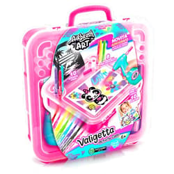 Canal Toys - Airbrush Art - Activity case with electronic spray, stencils and felt-tip pens - AIR 017, White