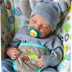 iCradle Lifelike Reborn Baby Doll 19 Inch Boy Silicone Full Body Soft Baby Dolls Real Looking Doll Washable Best Birthday Set for Girls Age 3+