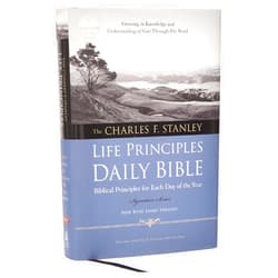 Thomas Nelson,Charles F. Stanley NKJV, Charles F. Stanley Life Principles Daily Bible, Hardcover: Holy Bible, New King James Version (Signature Series)