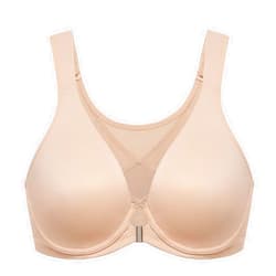 DELIMIRA Women's Front Closure Bras Posture Full Coverage Plus Size Underwire Unlined Back Support Plunge Seamless Bra B-H