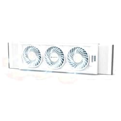 Comfort Zone Triple Window Fan with Adjustable Thermostat | 3-Speed High-Velocity Cooling | Horizontal or Vertical Manual Control | Fits Double Hung Windows (Min 25