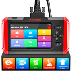 KINGBOLEN OBD2 Scanner S500 Car Scanner, Lifetime Fr-ee Update Diagnostic Scan Tool with 6 Reset,Oil/Brake/SAS/Throttle/Inject/ABS Reset, Engine ABS SRS Transmission OBD2 Code Reader, Battery Test