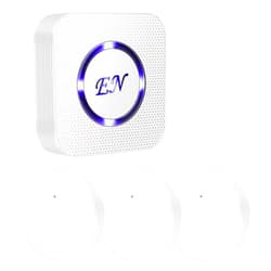 EverNary Dog Door Bell Wireless Doggie Doorbells for Potty Training with Waterproof Touch Button Dog Bells Included 1 Receiver and 3 Transmitters (White)