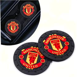 HDBDYH for Manchester United Fans Car Cup Holder Coasters,Football Stuffs for Cars,Manchester United Car Cup Coasters for Cup Holder,2 Car Cup Holder Insert,Anti-Split Dust Proof Car Cup Mat,Car Coasters,7cm