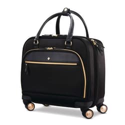 Samsonite Women's Mobile Solution Spinner Mobile Office ,Telescoping Handles, Black