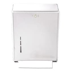 San Jamar C-Fold/Multifold Towel Dispenser, Stainless Steel, 11 3/8 x 4 x 14 3/4