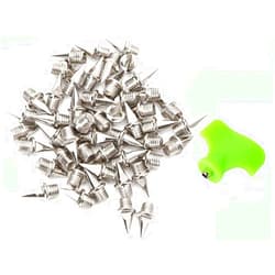 AUGSUN 120pcs 3/8inch Stainless Steel Track and Cross Country Spikes with Spike Wrench, Replacement Spikes for Sprint Sports Short Running Shoes