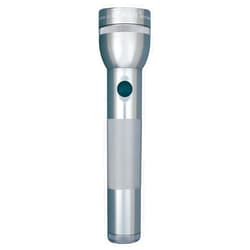 Maglite Heavy-Duty Incandescent 2-Cell D Flashlight, Gray