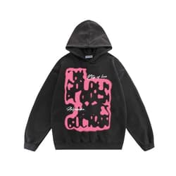 Aelfric Eden Mens Oversized Graphic Hoodies Abstraction Print Washed Hoodie Sweatshirt Unisex Hooded Pullover Tops