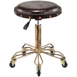 Qrwhip Work Stool Round Rolling Stools Stool with Wheels Rolling Heavy Duty Hydraulic for Shop Guitar Lab Tattoo Workbench Medical Adjustable Swivel Stool Chair for Salon Massage Tattoo Home Office
