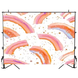Kanworse Photography Backdrop Photography Background Abstract Seamless Pattern terrazzo Simple Geometric Rainbows Simple for Photoshoot Portrait Photo Studio Video Prop Birthday Party Booth Decoration 7x5ft