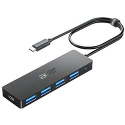 Acer USB C Hub 4 Ports, Multiple USB 3.0 Hub, USB C Splitter for Laptop with USB C Power Port, USB Extender for C Port Laptop, iMac Pro, MacBook Pro, iPad. Windows, Linux, Acer PC, and More(2ft)