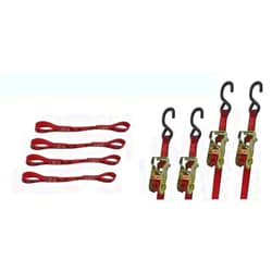 Snappin Turtle Tie Down Kit Truck Bed ST Kit Incl. 2 of Each 9/12 Foot Ratchet W/S Hooks 4 of Each 14 Foot Soft Loops