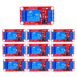 HUAREW 5V One Channel Relay Module Relay Switch with OPTO Isolation High Low Level Trigger (Pack of 10)