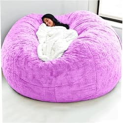 Handläufe Breathable and Comfortable Bean Bag Chair Cover (No Filler), Lazy Sofa Bed Cover Giant Fur Bean Bag Cover Washable Giant Bean Bag Chairs Cover