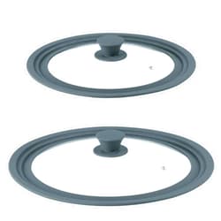 Komokeru Universal Lid for Pots, Pans, and Skillets - 2 Pack Silicone Replacement Pan Lid Fits 7