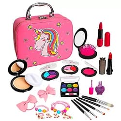 Heaning Kids Makeup Kit for Girls, Kids Makeup, Girls Toys, Toys for Girl, Real Kids Makeup Set Washable Makeup Kit Toys for Little Girls, Dress Up Play Makeup Toys Set for 5,6,7 8 Years Old Girls.