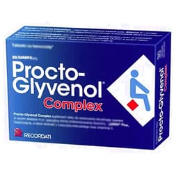 Polpharma Procto Glyvenol Complex 30 Tablets. Made in France. Polish distribution, Polish language.