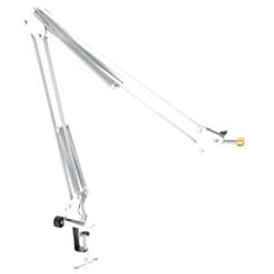 FIFINE Microphone Boom Arm, Suspension Mic Arm Stand with Mount Clamp, Metal Scissor Mic Stand with 3/8