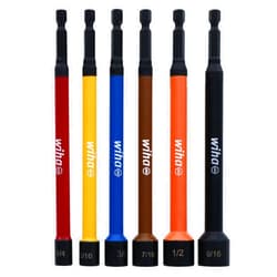 Wiha 70486 Color Coded Magnetic Nut Setter SAE 6 Pc. Set