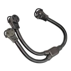 Parkworld 886191 NEMA 14-60 Splitter Cord Adapter 14-60P Male Plug to (2) 14-60R Female Connector (Black, 3FT)