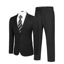 COOFANDY Men's 2 Piece Suits Classic Fit 2 Button Dress Suits Tuxedo Jacket Blazer for Wedding Business Dinner Prom