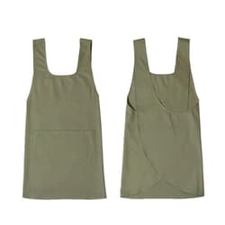 Hudson Durable Goods Cotton Cross Back Apron for Women - Seamless Crossover Style Smock Apron