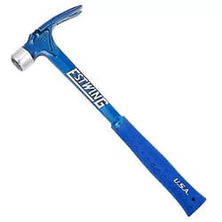 Estwing Ultra Series Hammer - Rip Claw Framer with Milled Face & Shock Reduction Grip - E6-15SM, 425g (15oz) , Blue