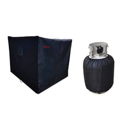 BBQ Coverpro Gas Fire Pit/Table Cover - Premium Patio Outdoor Cover Fits 36 inch,35 inch, 34 inch Fire Pit/Table Cover,Black, 36
