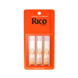 D'Addario D’Addario Woodwinds - Rico Soprano Sax Reeds - Soprano Saxophone Reeds - Soprano Reeds Crafted for Beginners, Students, Educators - Strength 3.0, 3-Pack