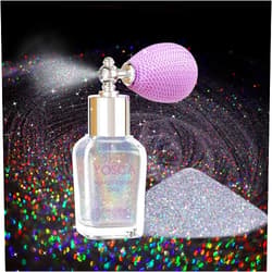 Yosca Body Glitter Spray, 30ML Loose Laser Body Shimmer Powder Holographic Hair Spray Silver Glitter Sparkle Highlighter Makeup Festival Rave Accessories for Clothes Hair Face Nail Art - Rainy Rainbow