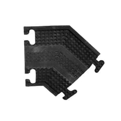 Kable Kontrol Drop Over Floor Cord Cover – 45 Degree Right Turn 1 Channel Cable or Wire Protector – Rubber Ramp Turn for Indoor and Outdoor Use – Black
