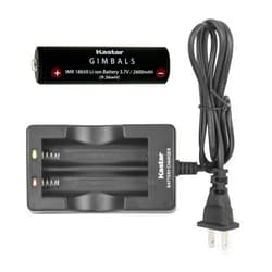 Kastar 1-Pack Gimbal Battery + AC Wall Charger Replacement for GMB-B117 GMB-B118, EVO GP-PRO, RAGE3 RAGE (Gen 1), Feiyu-Tech AK2000 AK4000 AK4500, XHDATA D-808