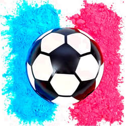 Ultimate Party Supplies Gender Reveal Soccer Ball | Blue and Pink Powder Kit | Non-Transparent | Gender Reveal Party Baby Shower Supplies