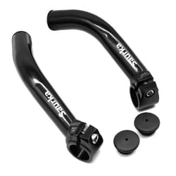 Thinvik Bike Bar Ends, Aluminium Alloy MTB Bicycle Handlebar Ends, Bike Bar Extender, Black