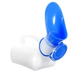 Cacovedo Unisex Potty Urinal for Car, Portable Urinal for Men and Women, Bedpans Pee Bottle, with a Lid and Funnel, Travel Urinal Kit for Home, Hospite, Camping Outdoor (White)