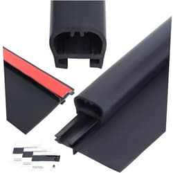 Wadoy RV Slide Out Seal, RV Slide Out Black Rubbers 018-312-EKD & 018-341 EK 1” x 15/16” x 35' D-Seal Wiper & 1/2” x 2.75” x 35’ Weather Stripping Wiper Seals Combo Camper Rubber to Keep Out Noise & Weather