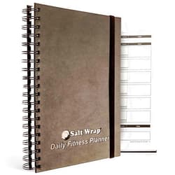 SaltWrap Daily Fitness Planner – Workout Planner & Log Book – Exercise Gym Notebook – Wellness, Health, Nutrition, and Food Plan Tracker – Weight Loss Goal Tracking (Daily + Weekly)