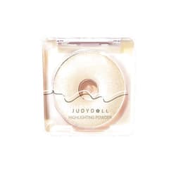 JUDYDOLL Starlight Highlighting Powder, Face Highlighter,Buildable Finishes from Natural to Sparkle, Photo-Ready Glow for All Skin Tones,Luminous & Translucent (01 Greamy Glow)