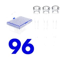 Kashi Scientific 10 uL Universal Racked Laboratory Pipette Tips, Sterile Dnase/Rnase Free, Pyrogen Safe [10ul, Non-Filtered, 96 Tips]