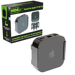 HIDEit Mounts Apple TV 4K 3rd Gen Wall Mount | Compatible with 2022 Latest Generation, Behind TV & VESA Mount Holder Bracket | Easy Install | Designed for Proper Airflow & Signals | American Company