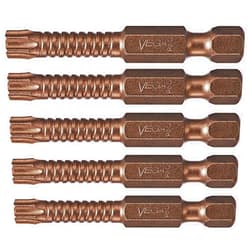 VEGA T10 TORX Impact Driver Bits. Impactech Professional Grade Impact Grade T-10 TORX 2