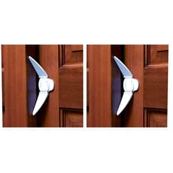 Toddleroo by North States Sliding Door & Window Lock | Safely Secure Sliding Window and Doors | No Tools Required | Works on Glass or Wood | Baby proofing with Confidence (1-Count, White) (Pack of 2)