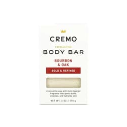 Cremo Exfoliating Body Bars Bourbon & Oak - A Combination of Lava Rock and Oat Kernel Gently Polishes While Shea Butter Leaves Your Skin Feeling Smooth and Healthy