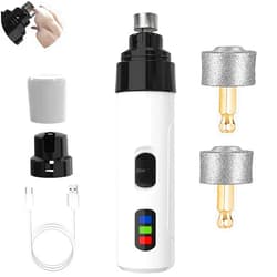 PETIGL Dog Toenail Trimmers, Silent Groom Pro for Dogs Cats, Nail Trimmer Quick USB Charge with 2 Replacement Grinding Heads (1)