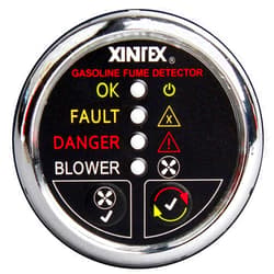 Fireboy-Xintex Gasoline Fume Detector w/Blower Control - Chrome Bezel - 12V