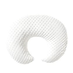 QUENESS Nursing Pillow Cover Breastfeeding Pillow Cases Plush Dot Slipcover (White)