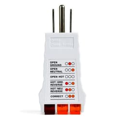 GroundLuxe Outlet Tester for Grounding Products - Test Receptacles & Sockets for Proper Wiring - Simple Tool for Electrical Assessment